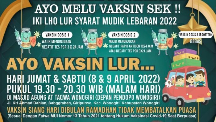 Vaksin booster Wonogiri.