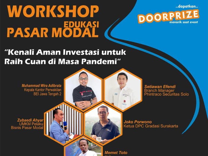 Workshop edukasi pasar modal.