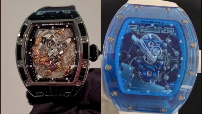 Jam tangan Richard Mille, pembelinya merasa ditipu dan lapor ke polisi. (Repro detikcom)