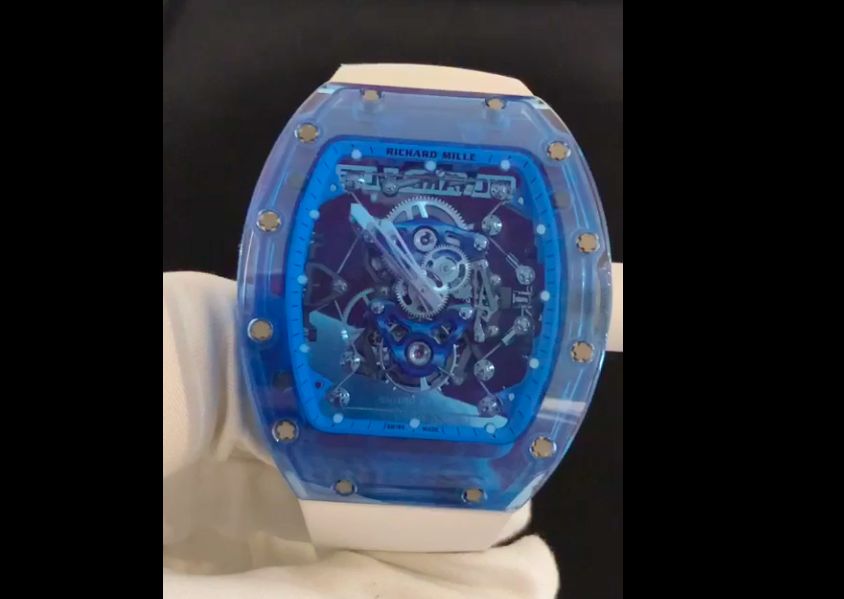Jam tangan Richard Mille RM 56-02 Blue Sapphire Unique Piece  (Dok Tony Sutrisno, korban yang melapor polisi karena merasa ditipu pembelian jam tangan)