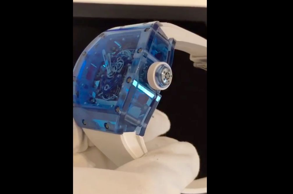 Jam tangan Richard Mille RM 56-02 Blue Sapphire Unique Piece  (Dok Tony Sutrisno, korban yang melapor polisi karena merasa ditipu pembelian jam tangan)