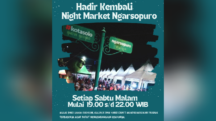 Night Market Ngarsopuro, Solo, Sabtu (9/4/2022).