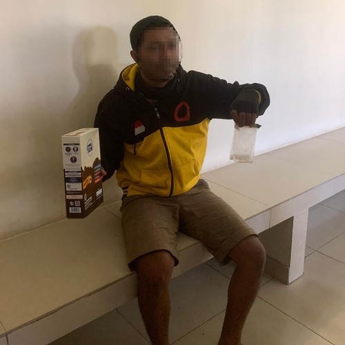 Oknum Ojol yang diamankan petugas lapas