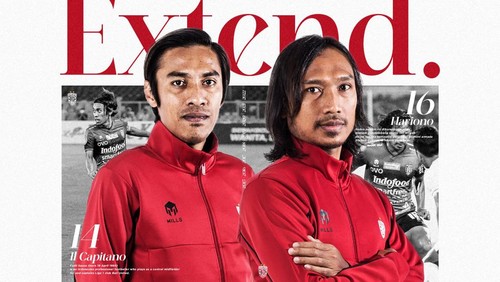 Dua pemain Bali United Fadhil Sausu dan Hariono.