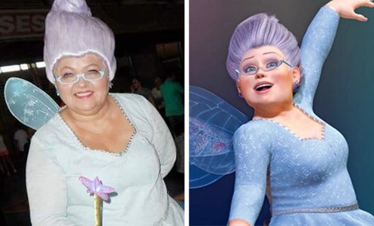 fotoinet Kreatif! Nenek 50 Tahun Cospla Karakter Film Wanita Tua