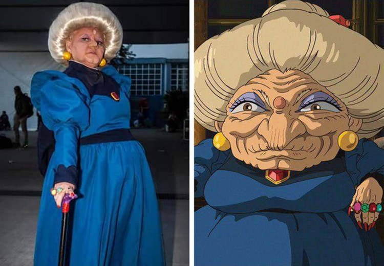fotoinet Kreatif! Nenek 50 Tahun Cospla Karakter Film Wanita Tua