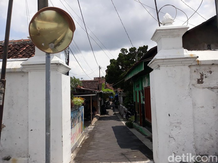 Lokasi pengejaran diduga pelaku klithih di dekat Tamansari Keraton Jogja, Minggu (10/4/2022).