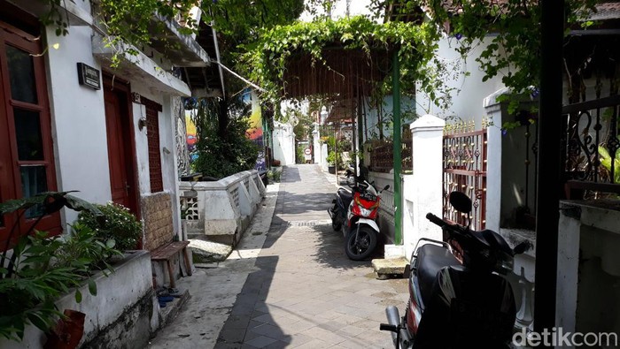 Lokasi pengejaran diduga pelaku klithih di dekat Tamansari Keraton Jogja, Minggu (10/4/2022).