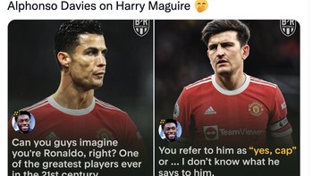 Ronaldo mungkin tidak senang harus tunduk pada Kapten Maguire yang banyak melakukan kesalahan. Foto: Twitter