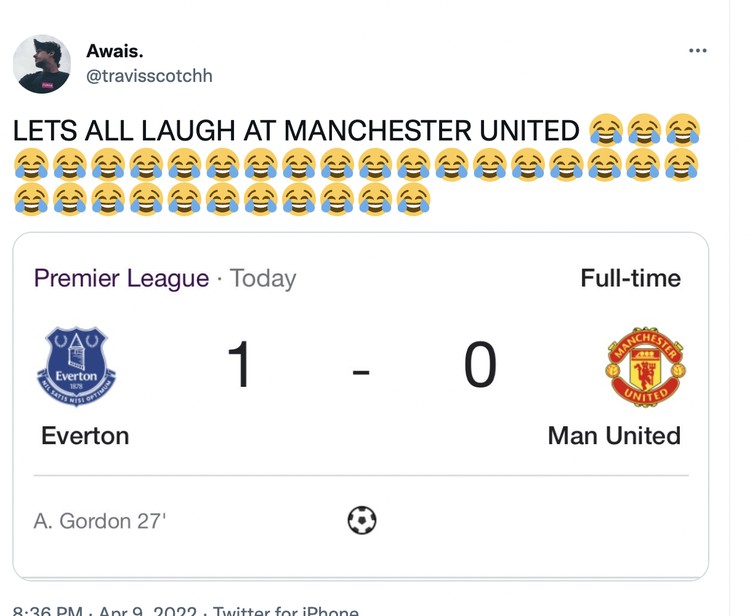 Meme Everton vs Manchester United