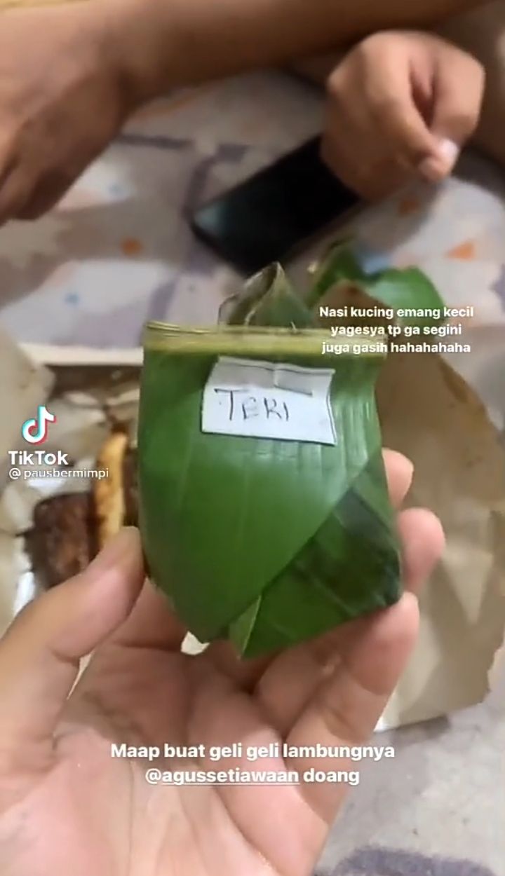 Zonk! Beli Nasi Kucing, Netizen Ini Dapat Nasi dan Lauk 'Seupil'