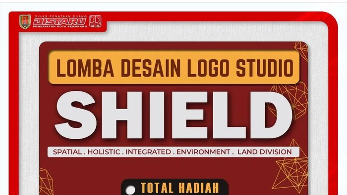 Pengumuman lomba desain logo studio SHIELD Distaru di akun IG @distaru.kotasemarang.