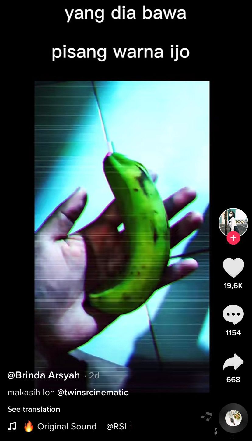 Pesan Es Pisang Ijo ke Pacarnya, Wanita Ini Malah Dibawakan Pisang Warna Hijau!