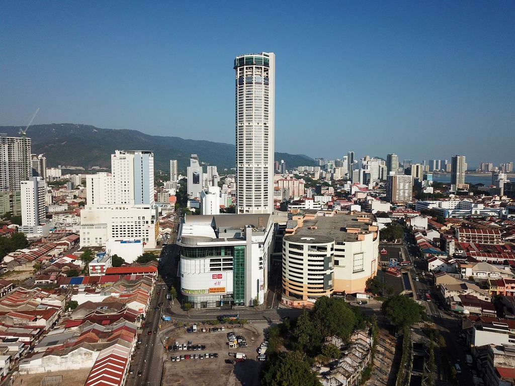 Hotel Penang Malaysia dan pemandangan di sekitarnya.