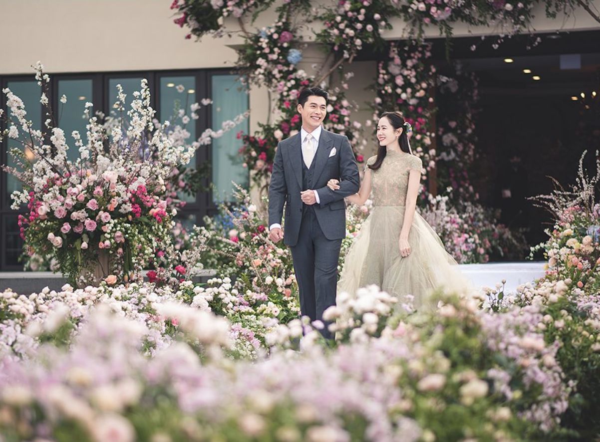 Momen pernikahan Hyun Bin dan Son Ye Jin.