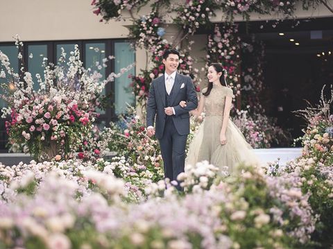 Momen pernikahan Hyun Bin dan Son Ye Jin.