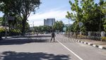 Antisipasi Demo Mahasiswa, Kawat Berduri Hiasi Jalanan Palembang