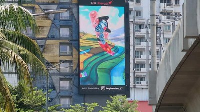 Keren! Jakarta Digital Art Mejeng di Media LED Ibu Kota