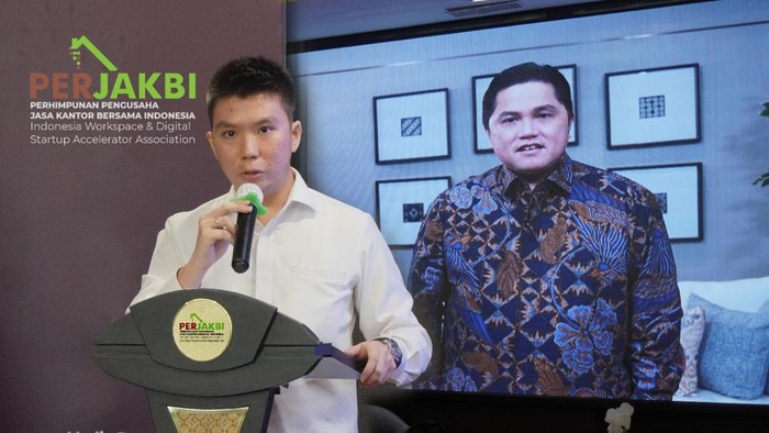 Ketua Perhimpunan Pengusaha Jasa Kantor Bersama Indonesia (PERJAKBI)/Indonesia Workspace & Digital Startup Accelerator Association, Anthony Leong