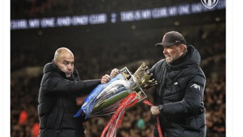 Pertarungan meraih juara Liga Inggris antara City dan Liverpool pun berlanjut dengan sengit. Foto: Twitter