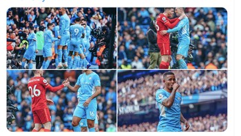 Kontes kualitas tinggi, sebut akun resmi Manchester City di Twitter. Foto: Twitter