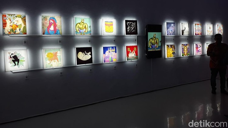 Suasana pameran Non Fungible Token (NFT) bertajuk Indo NFT Festiverse pertama di Yogyakarta.