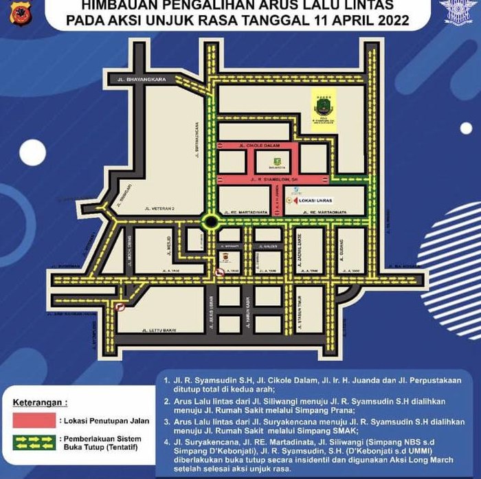 Penutupan Jalan di Sukabumi