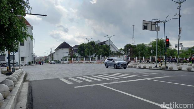 Suasana Titik Nol Jogja, Senin (11/4/2022).