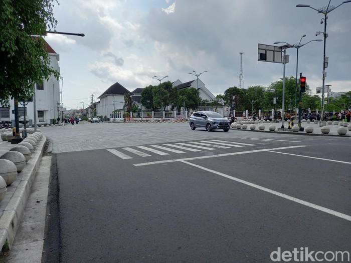 Suasana Titik Nol Jogja, Senin (11/4/2022).