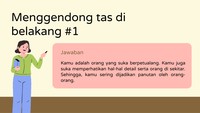 Kamu orang yang siap untuk berpergian.