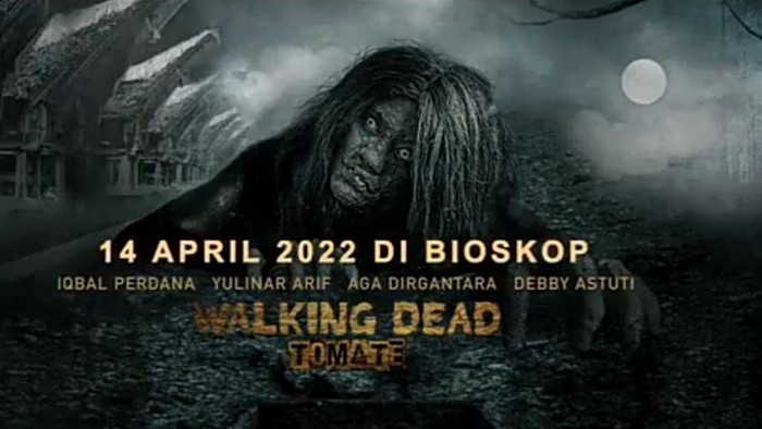 Film Walking Dead Tomate akan tayang di bioskop Indonesia mulai 14 April 2022.