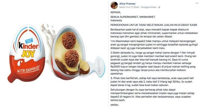 Kejadian unik tentang Kinder Joy