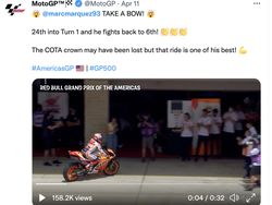 Aksi Gila Marc Marquez Bikin Netizen Speechless