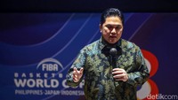 Menteri BUMN Erick Thohir turut hadir dan memberikan sambutan.