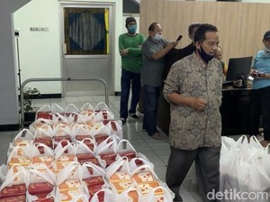Masjid Pusdai Sepi Jemaah, Makanan untuk Berbuka Puasa Banyak Tersisa