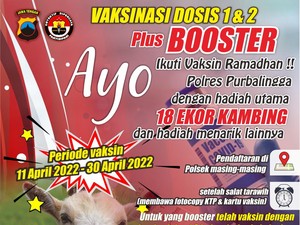Polres Purbalingga Siapkan Hadiah 18 Ekor Kambing Bagi Peserta Vaksinasi