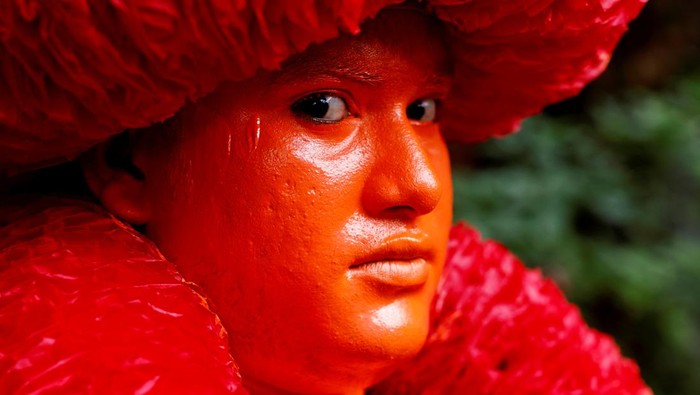 A Hindu devotee poses for a portrait during the Lal Kach festival in Munshiganj, Bangladesh, April 13, 2022. REUTERS/Mohammad Ponir Hossain
