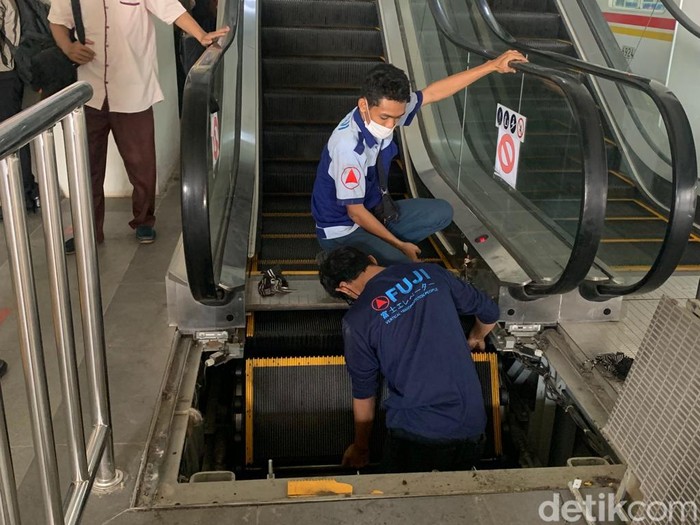 Eskalator di Stasiun Manggarai, Jakarta Selatan, 13 April 2022. (Mulia Budi/detikcom)