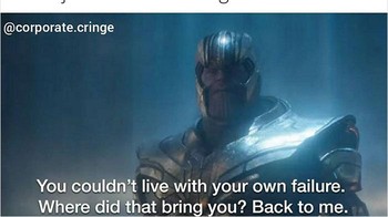 Ngapain kamu balik kerja di sini lagi? Begitu kata orang HRD. Foto: (corporate.cringe via Bored Panda)