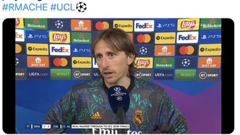 Bagi saya, Chelsea adalah lawan terberat yang pernah saya hadapi, kata Luca Modric. Foto: Twitter
