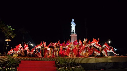 Suasana peresmian Patung Dipta di Gianyar