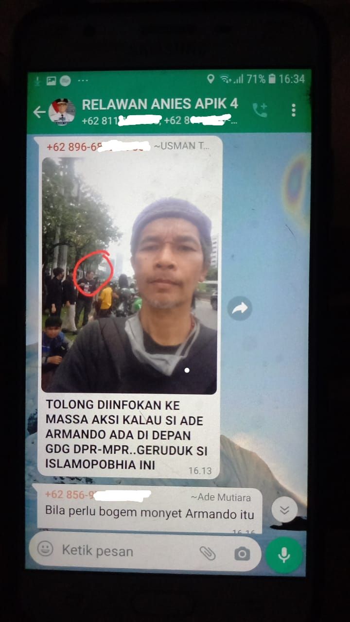 Tangkapan Layar Grup WA Beredar dari Grace Natalie