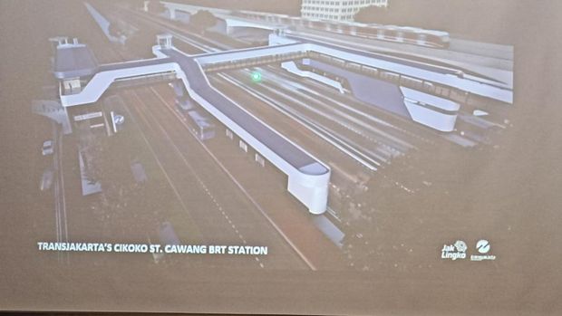 Foto persentasi konsep Halte TransJakarta Cikoko Stasiun Cawang