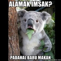 Baru makan satu suap, eh sudah imsak. Cuma bisa nyesek deh setelahnya. Ada yang pernah mengalami? Foto: 1cak.com