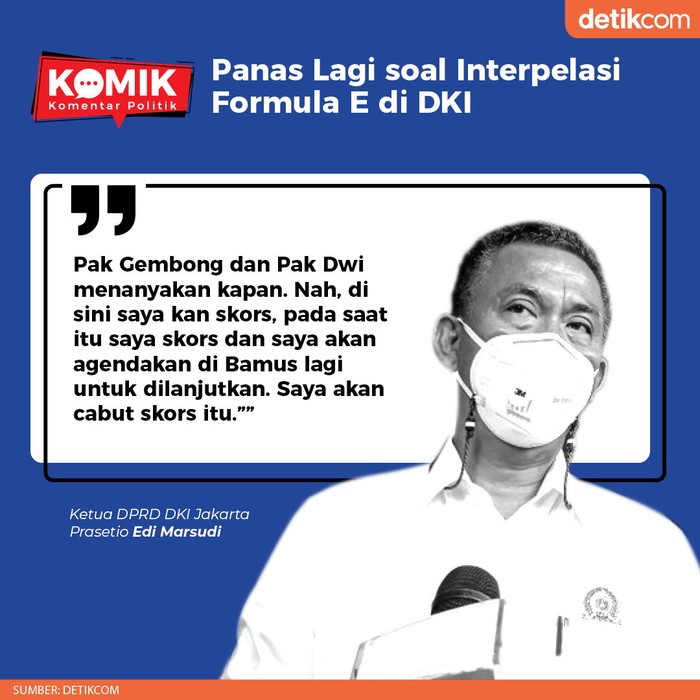 Panas Lagi soal Interpelasi Formula E di DKI (Tim Infografis detikcom)