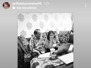 Kakek Meninggal Dunia, Prilly Latuconsina Kenang Momen Bersama