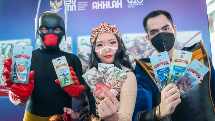 Telkomsel dan Bank Mandiri merilis voucher fisik Telkomsel dan E-Money edisi khusus karakter Bumilangit.