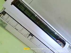 Ular Sanca Sembunyi Dalam AC Kamar Warga Bogor, Damkar Evakuasi
