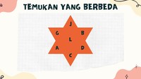Ada huruf yang berbeda dari gabungan huruf tersebut. Coba temukan apa itu.