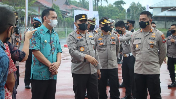 Kapolda Sulut Irjen Mulyatno saat melakukan kunjungan, Kota Tomohon.